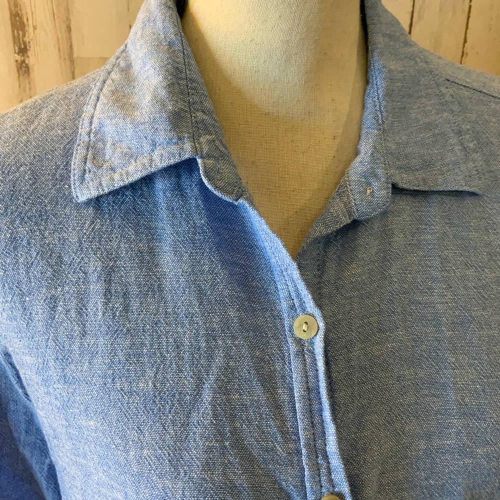 Orvis Ladies Linen Button Down. Size S - image 2